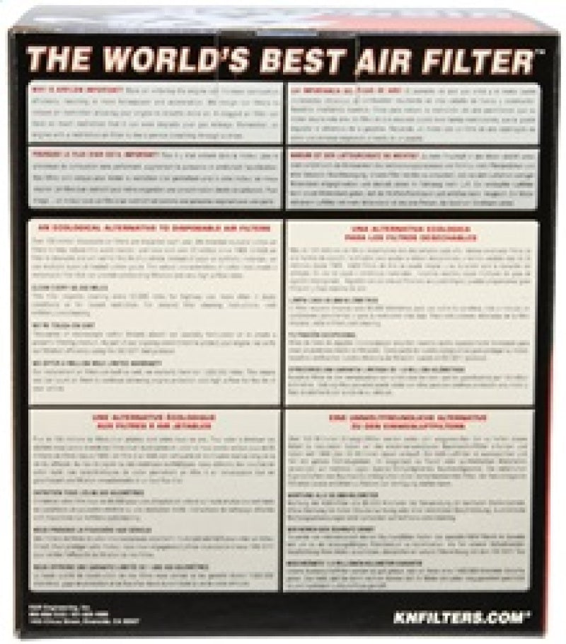 K&N Rubber Round Tapered Angled Air Filter 2.5in Flng ID 5.25in Bs OD 2.5in Tp OD 5.75in H