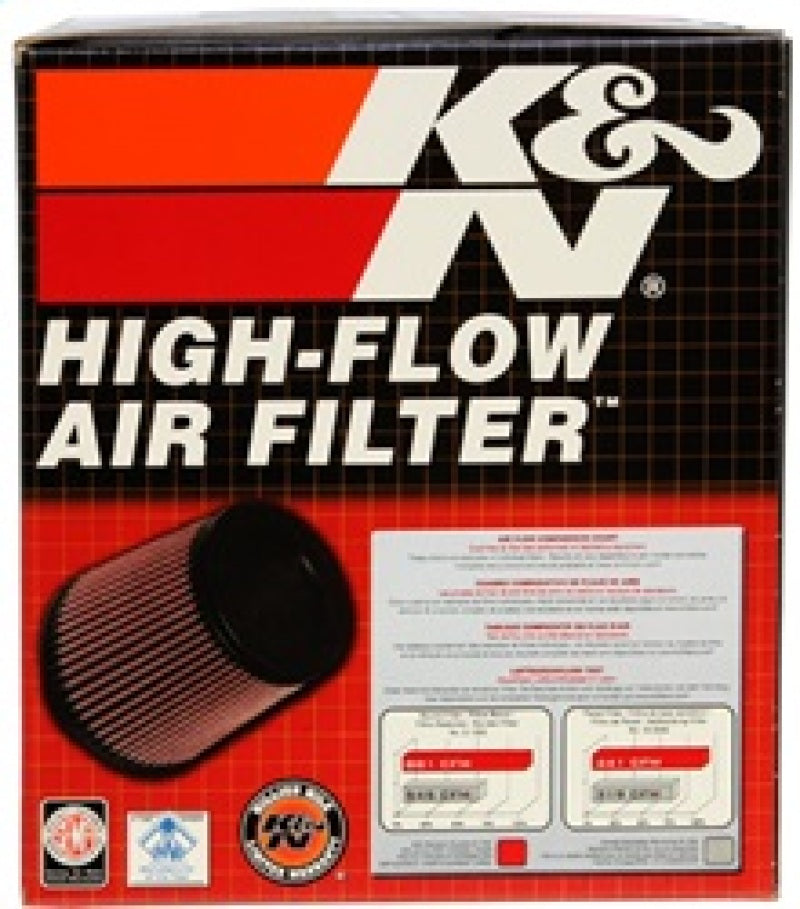 K&N Rubber Round Tapered Angled Air Filter 2.5in Flng ID 5.25in Bs OD 2.5in Tp OD 5.75in H