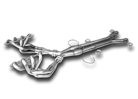 HEADERS & X-PIPE, AMERICAN RACING, CORVETTE, Z06 2006-2013 2" PRIMARIES WITH 3" MERGE COLLECTORS, 3" X 3" X-PIPE (NO CATS)