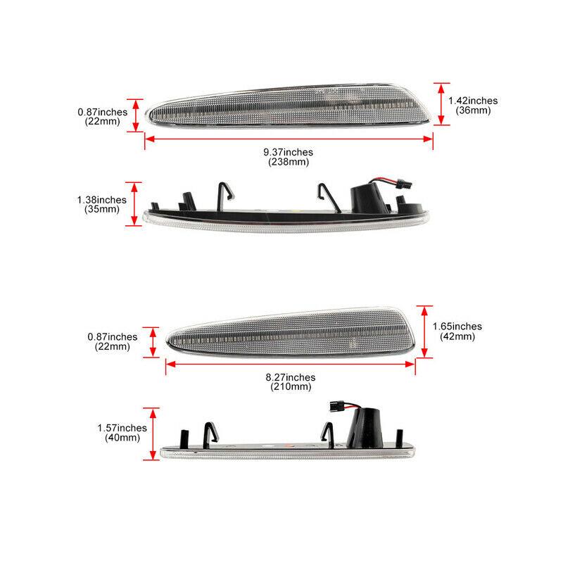 2005-2013 C6 CORVETTE CLEAR LENS LASER LED SIDE MARKERS