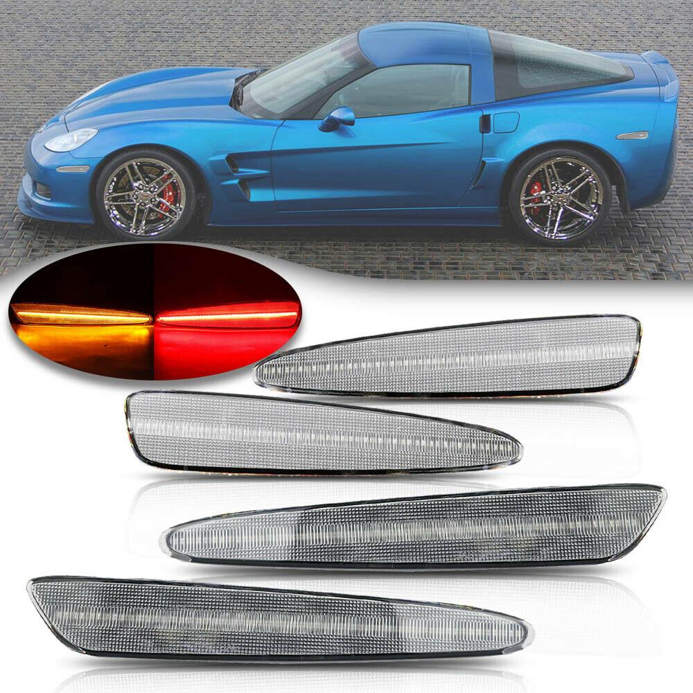 2005-2013 C6 CORVETTE CLEAR LENS LASER LED SIDE MARKERS