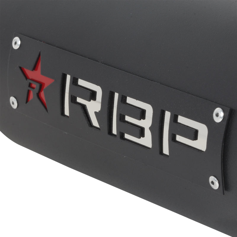 RBP RX-1 High Heat Textured Dual Badged Exhaust Tip Inlet 4in. / Outlet 5in. / Length 18in. - Black