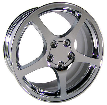 CORVETTE C5 WHEELS CHROME 17X8.5, SET OF 4